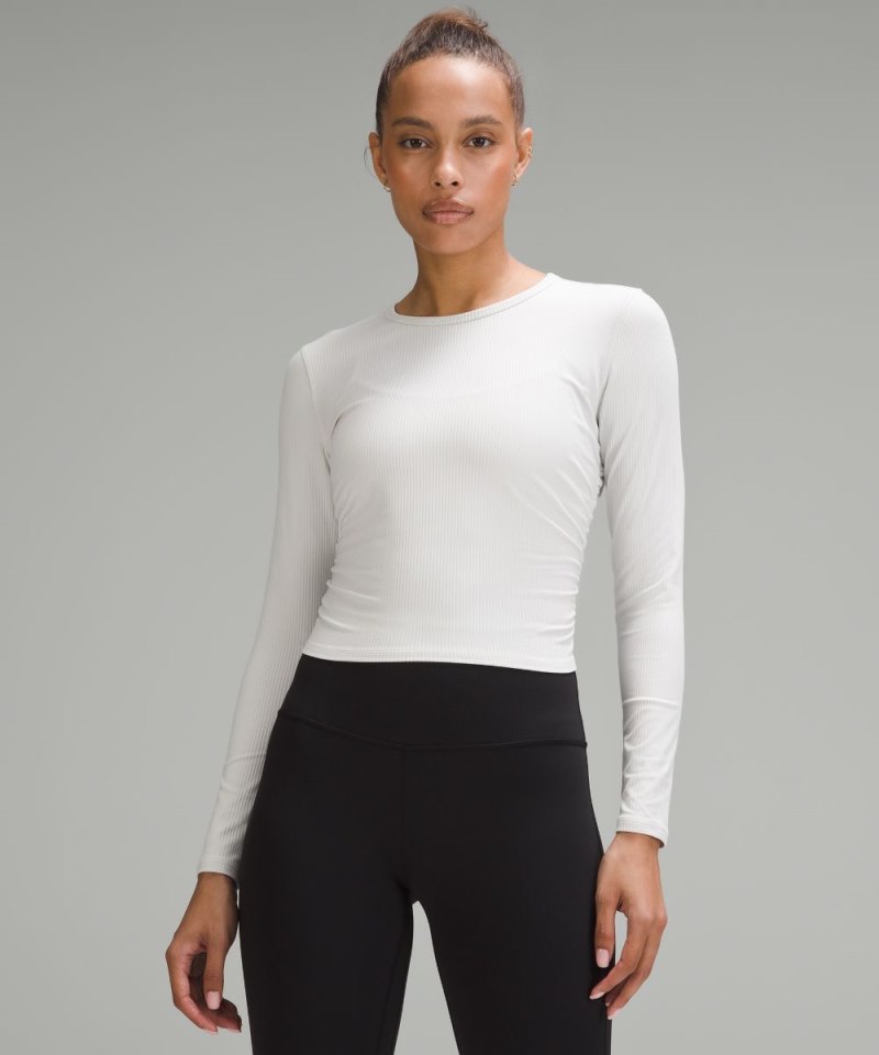 Lululemon All It Takes Ribbed Nulu Long-Sleeve Shirt Light Vapor Online Outlet Sale