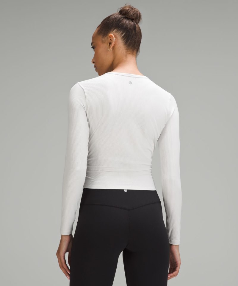 Lululemon All It Takes Ribbed Nulu Long-Sleeve Shirt Light Vapor Online Outlet Sale