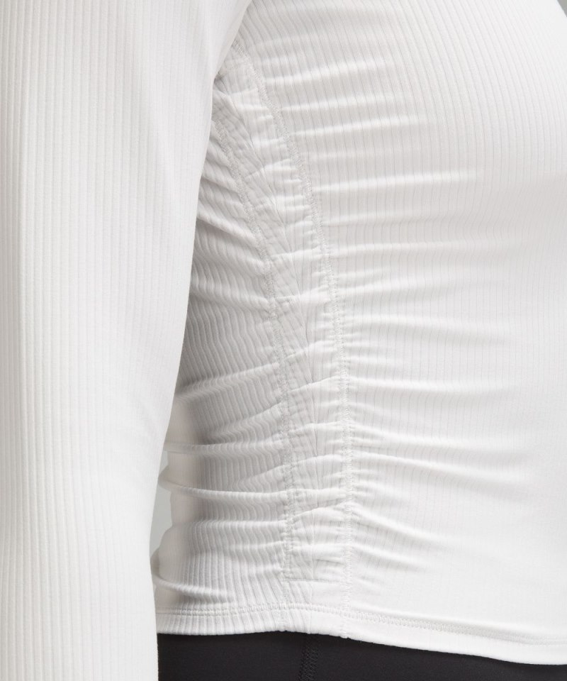 Lululemon All It Takes Ribbed Nulu Long-Sleeve Shirt Light Vapor Online Outlet Sale