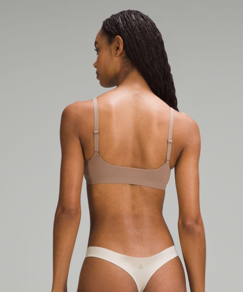 Lululemon Nulu Mesh Scoop-Neck Bralette Taupetastic Online Outlet Sale