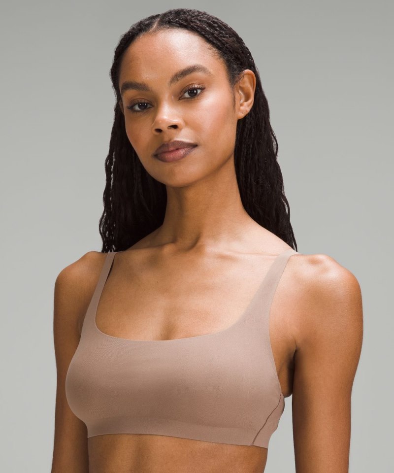 Lululemon Nulu Mesh Scoop-Neck Bralette Taupetastic Online Outlet Sale