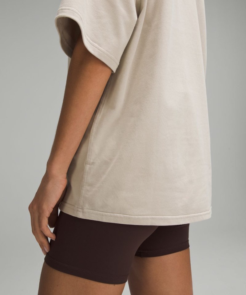 Lululemon Brushed Heavyweight Cotton Crewneck T-Shirt Mojave Tan Online Outlet Sale