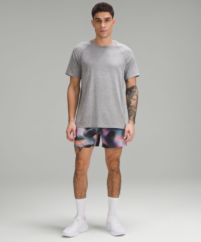 Lululemon Pace Breaker Linerless Short 5" Digital Murmuration Teal Multi Online Outlet Sale