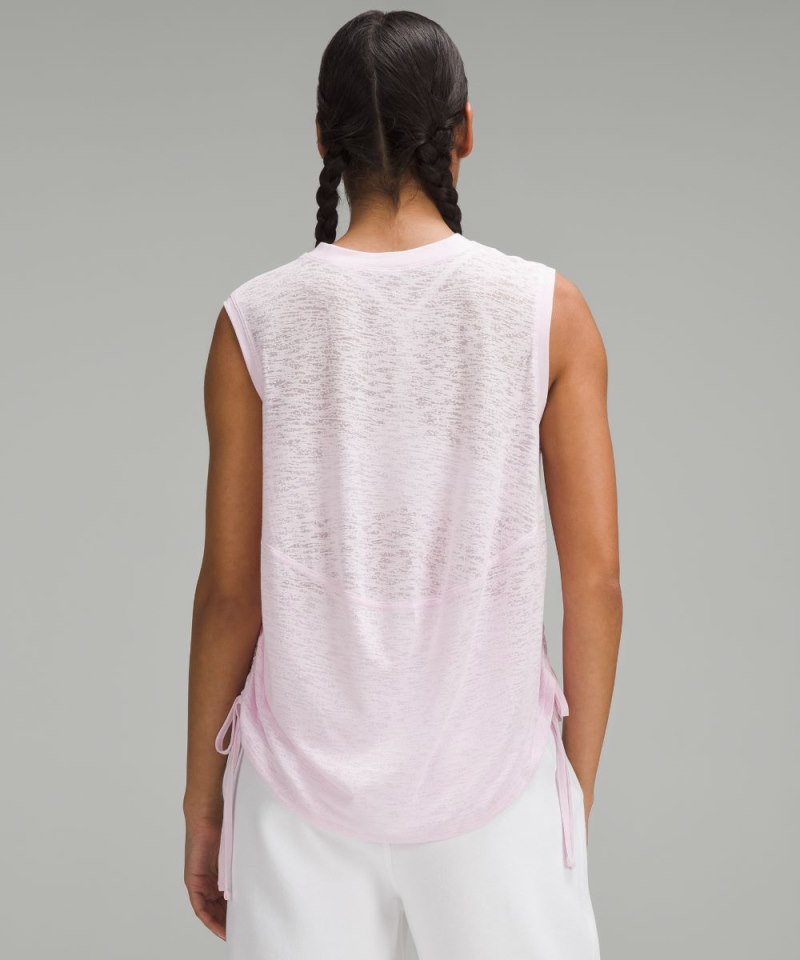 Lululemon Side-Cinch Tank Top Meadowsweet Pink Online Outlet Sale