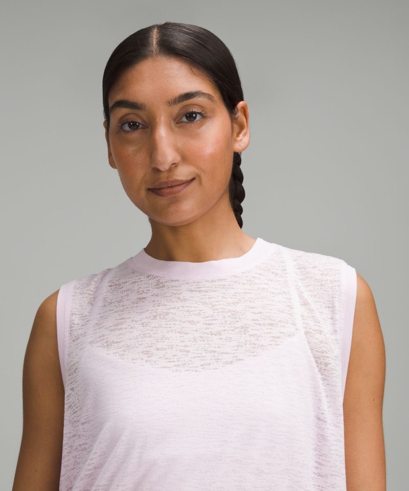 Lululemon Side-Cinch Tank Top Meadowsweet Pink Online Outlet Sale