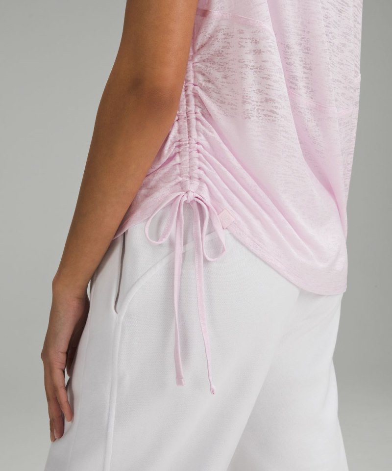Lululemon Side-Cinch Tank Top Meadowsweet Pink Online Outlet Sale