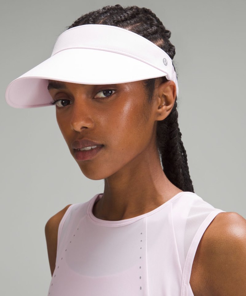 Lululemon Women's Fast Paced Wide Band Running Visor Meadowsweet Pink Online Outlet Sale