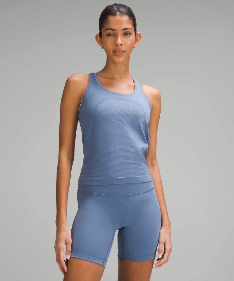 Lululemon Swiftly Tech Racerback Tank Top 2.0 *Race Length Oasis Blue / Oasis Blue Online Outlet Sale