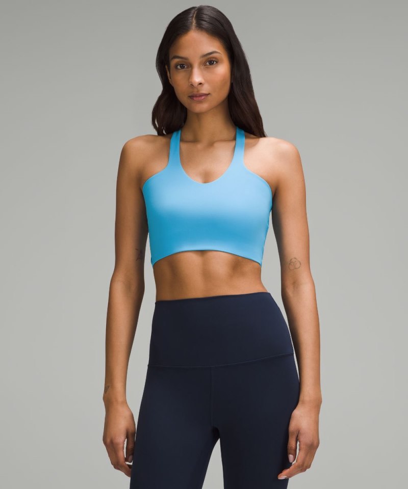 Lululemon Bend This V and Racer Bra *Light Support, A-C Cups Kayak Blue Light Online Outlet Sale