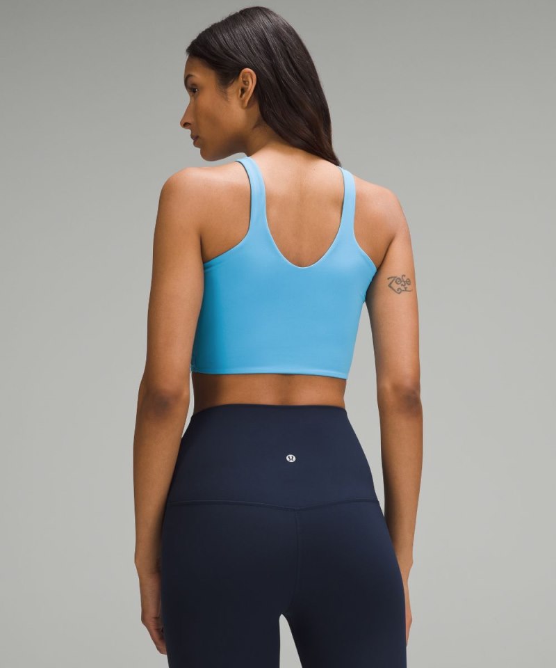 Lululemon Bend This V and Racer Bra *Light Support, A-C Cups Kayak Blue Light Online Outlet Sale
