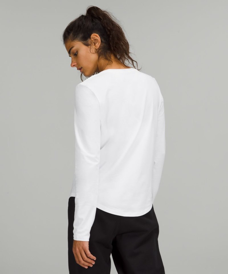 Lululemon Love Long-Sleeve Shirt White Online Outlet Sale