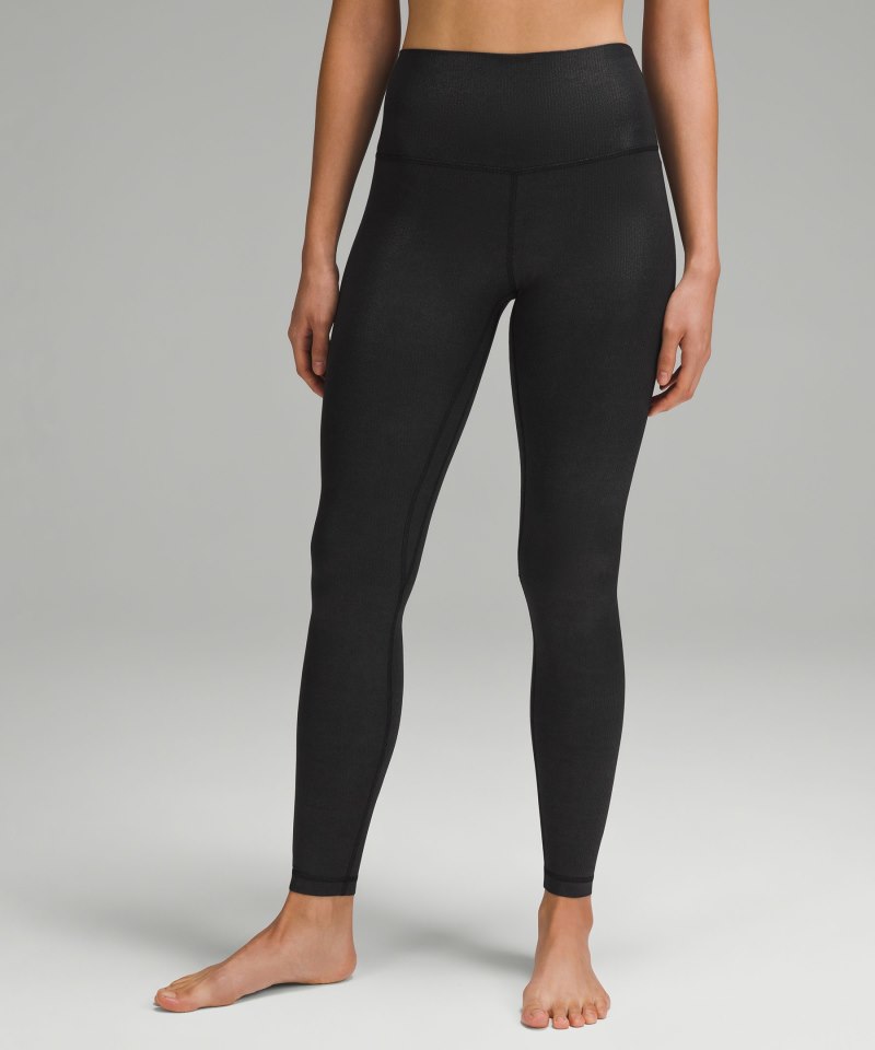 Lululemon lululemon Align™ Ribbed High-Rise Pant 28" *Shine Black Online Outlet Sale