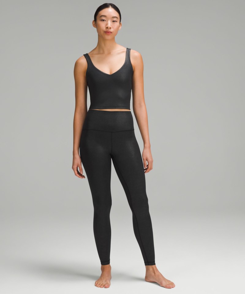 Lululemon lululemon Align™ Ribbed High-Rise Pant 28" *Shine Black Online Outlet Sale
