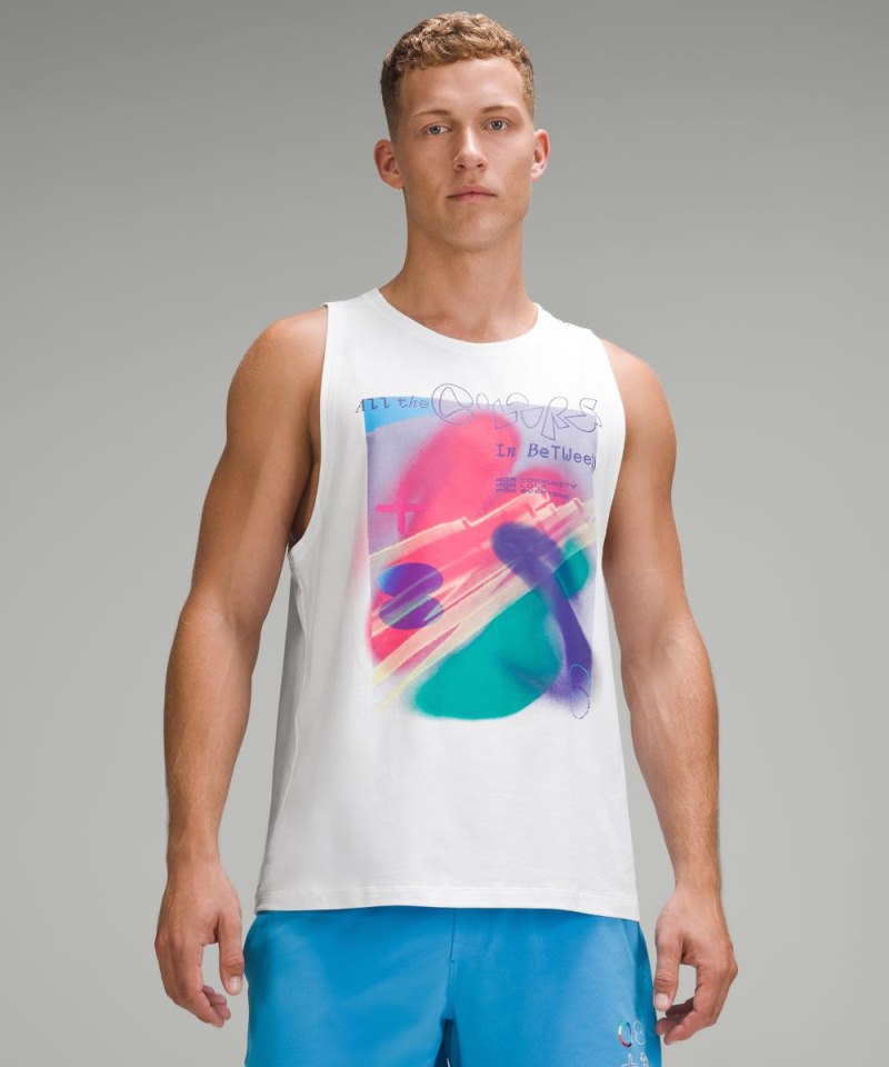 Lululemon Zeroed In Tank *Pride White Online Outlet Sale