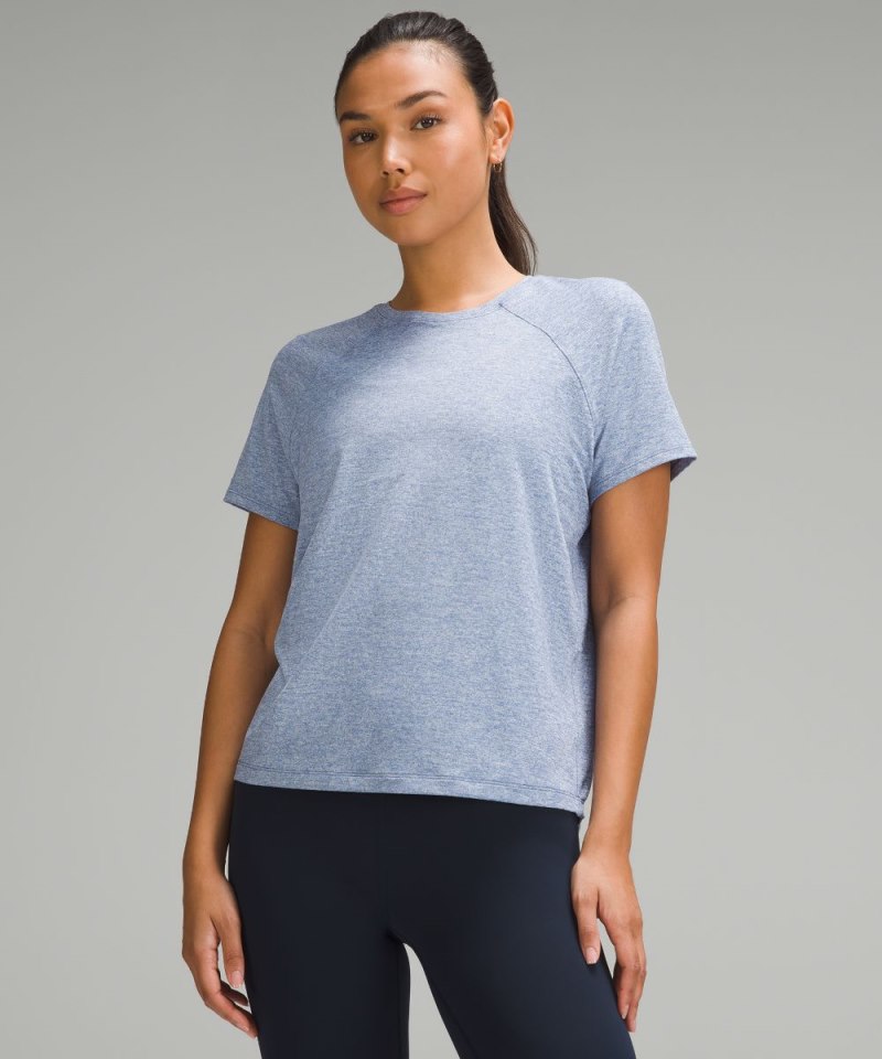 Lululemon License to Train Classic-Fit T-Shirt Heathered Oasis Blue Online Outlet Sale