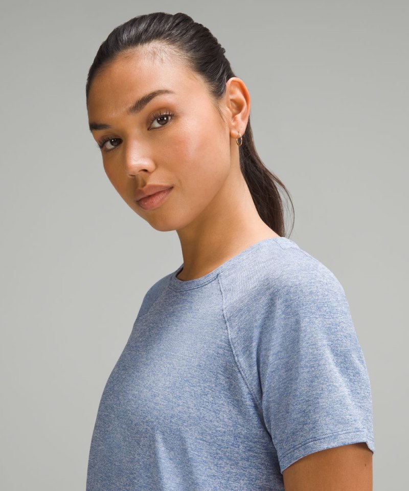 Lululemon License to Train Classic-Fit T-Shirt Heathered Oasis Blue Online Outlet Sale