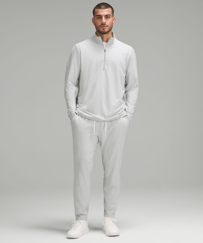 Lululemon Soft Jersey Half Zip Heathered Vapor / Heathered Silver Drop Online Outlet Sale