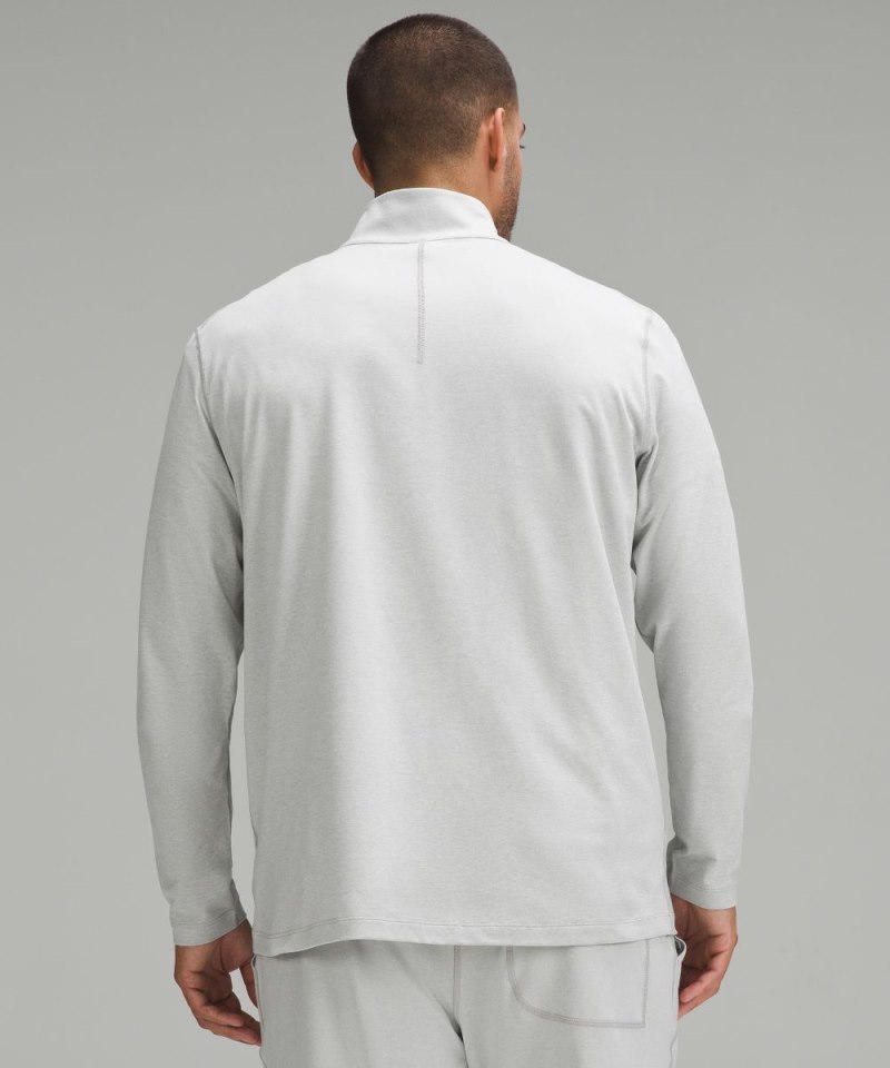 Lululemon Soft Jersey Half Zip Heathered Vapor / Heathered Silver Drop Online Outlet Sale