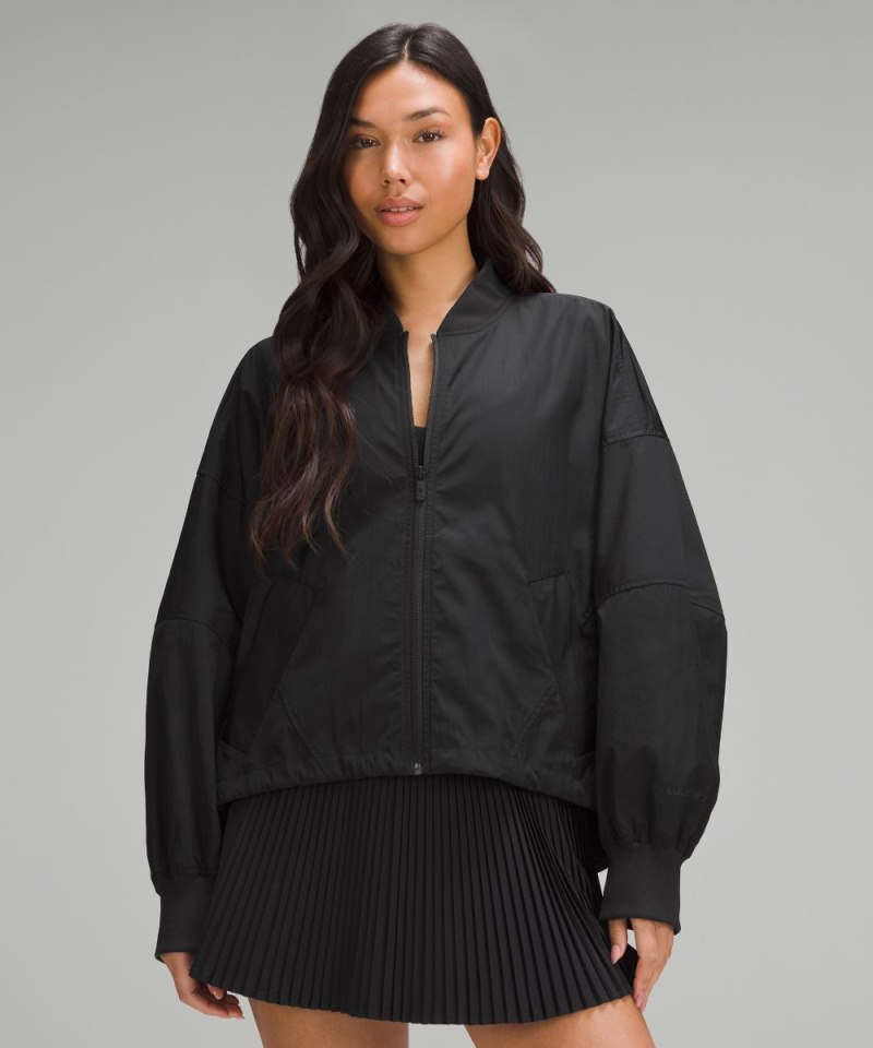 Lululemon Lightweight Hem-Cinch Bomber Jacket Black Online Outlet Sale