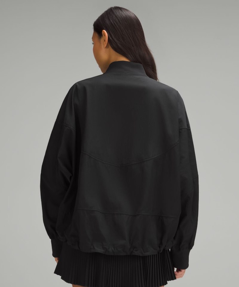 Lululemon Lightweight Hem-Cinch Bomber Jacket Black Online Outlet Sale