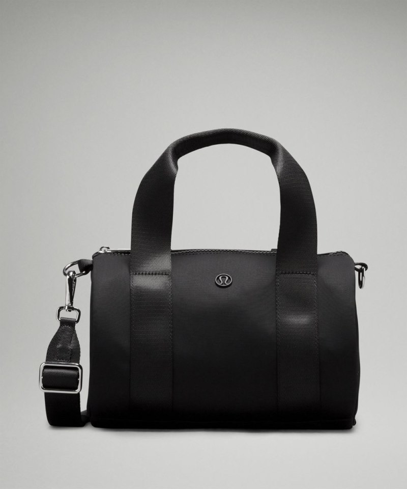 Lululemon Knit Nylon Mini Barrel Duffle Bag 5L Black Online Outlet Sale