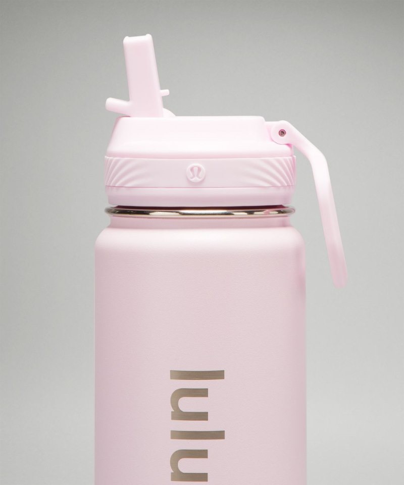 Lululemon Back to Life Sport Bottle 24oz *Straw Lid Pink Glow Online Outlet Sale