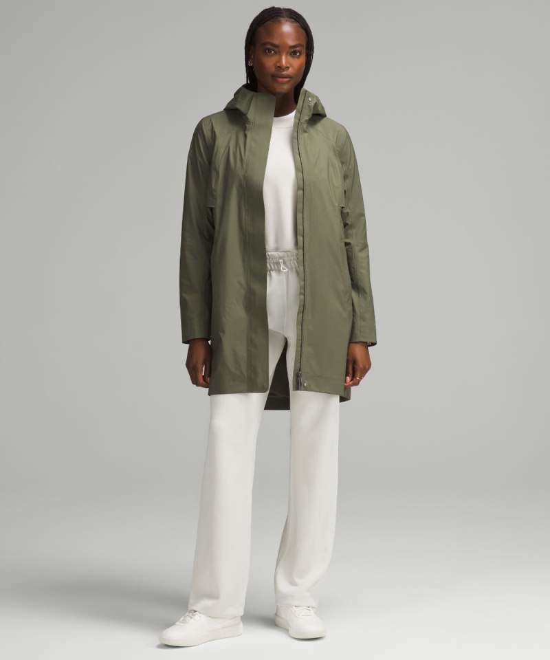 Lululemon Rain Rebel Jacket Medium Olive Online Outlet Sale