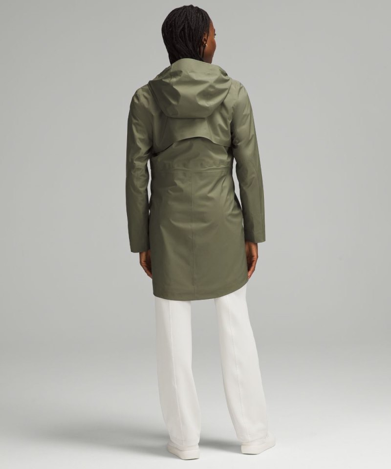 Lululemon Rain Rebel Jacket Medium Olive Online Outlet Sale