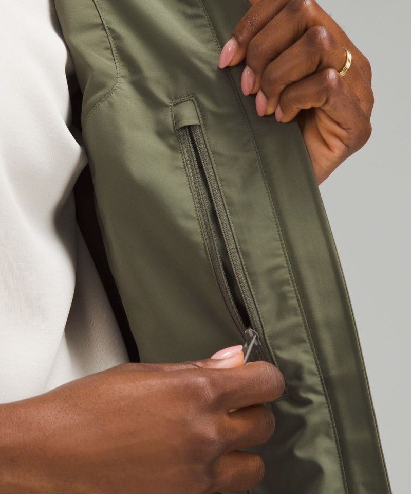 Lululemon Rain Rebel Jacket Medium Olive Online Outlet Sale