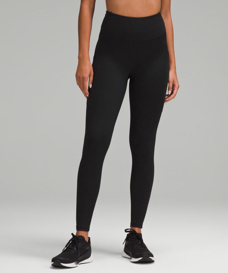 Lululemon Fast and Free High-Rise Thermal Tight 28" *Pockets Black Online Outlet Sale