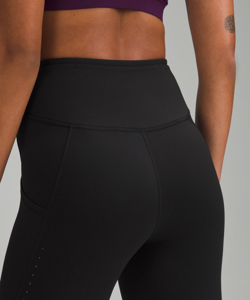 Lululemon Fast and Free High-Rise Thermal Tight 28" *Pockets Black Online Outlet Sale