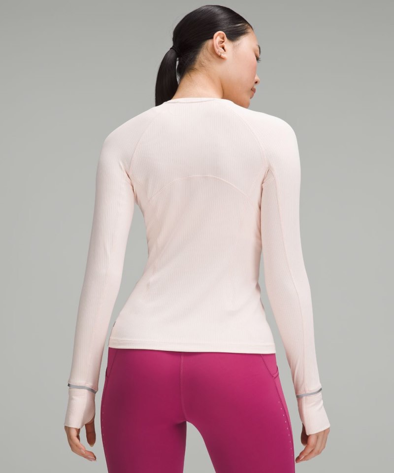Lululemon It's Rulu Run Ribbed Long-Sleeve Shirt Strawberry Milkshake Online Outlet Sale