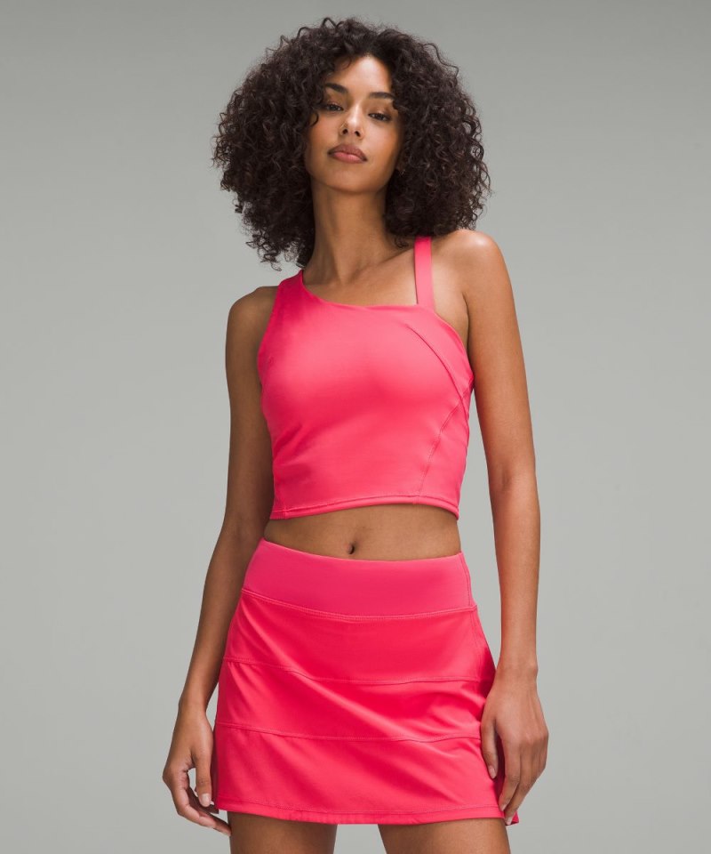 Lululemon Everlux Asymmetrical Tennis Tank Top Glaze Pink Online Outlet Sale