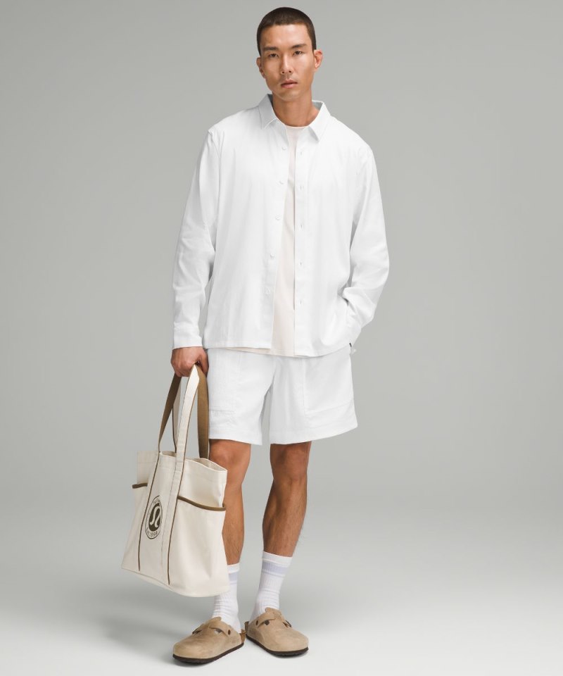 Lululemon Relaxed-Fit Long-Sleeve Button-Up Bright White Online Outlet Sale