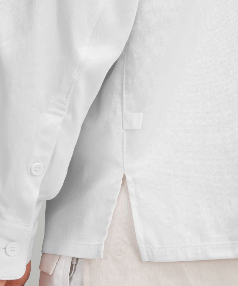 Lululemon Relaxed-Fit Long-Sleeve Button-Up Bright White Online Outlet Sale