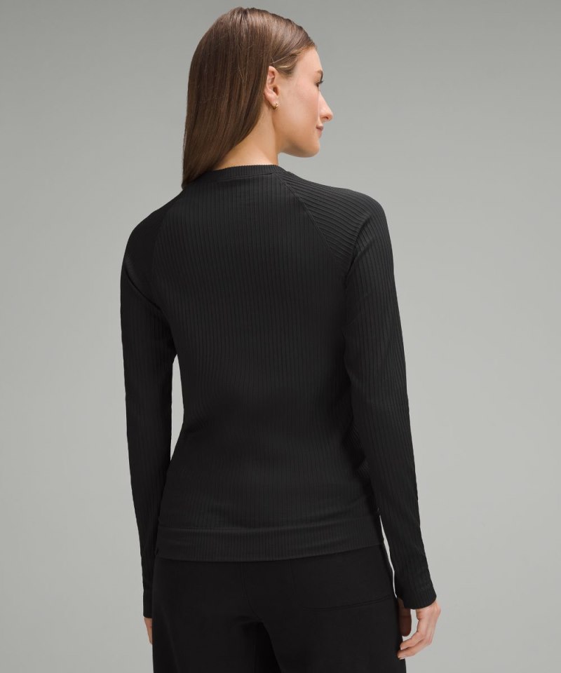 Lululemon Rest Less Pullover Colour Rib Black / Black Online Outlet Sale