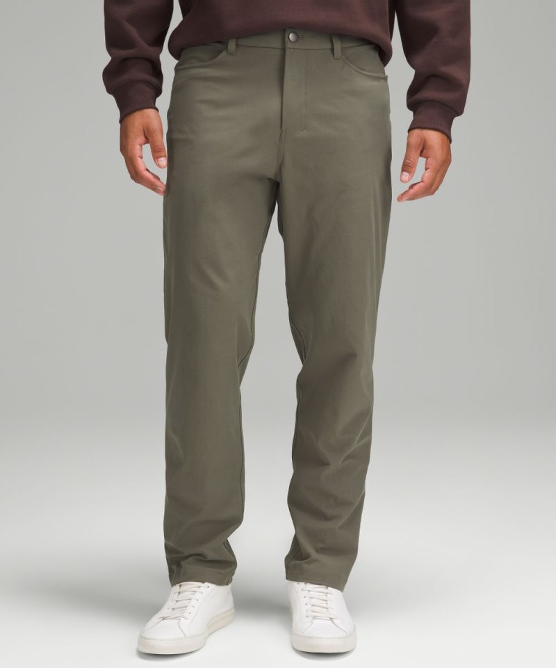Lululemon ABC Relaxed-Fit 5 Pocket Pant 34"L *Warpstreme Army Green Online Outlet Sale