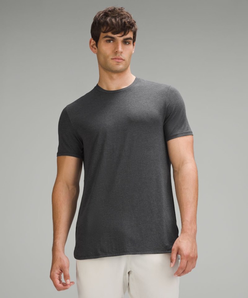 Lululemon Balancer Short-Sleeve Shirt Heathered Black Online Outlet Sale