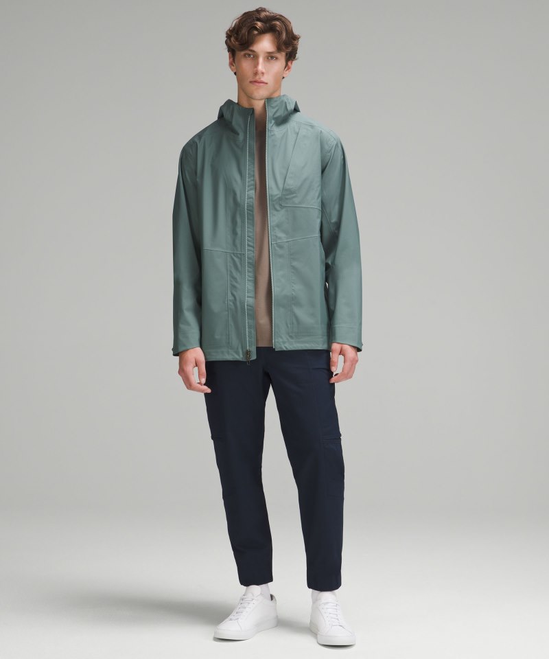 Lululemon Waterproof Full-Zip Rain Jacket Medium Forest Online Outlet Sale