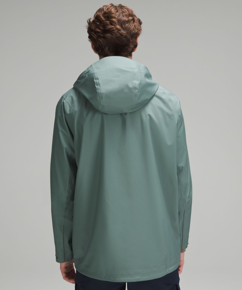 Lululemon Waterproof Full-Zip Rain Jacket Medium Forest Online Outlet Sale