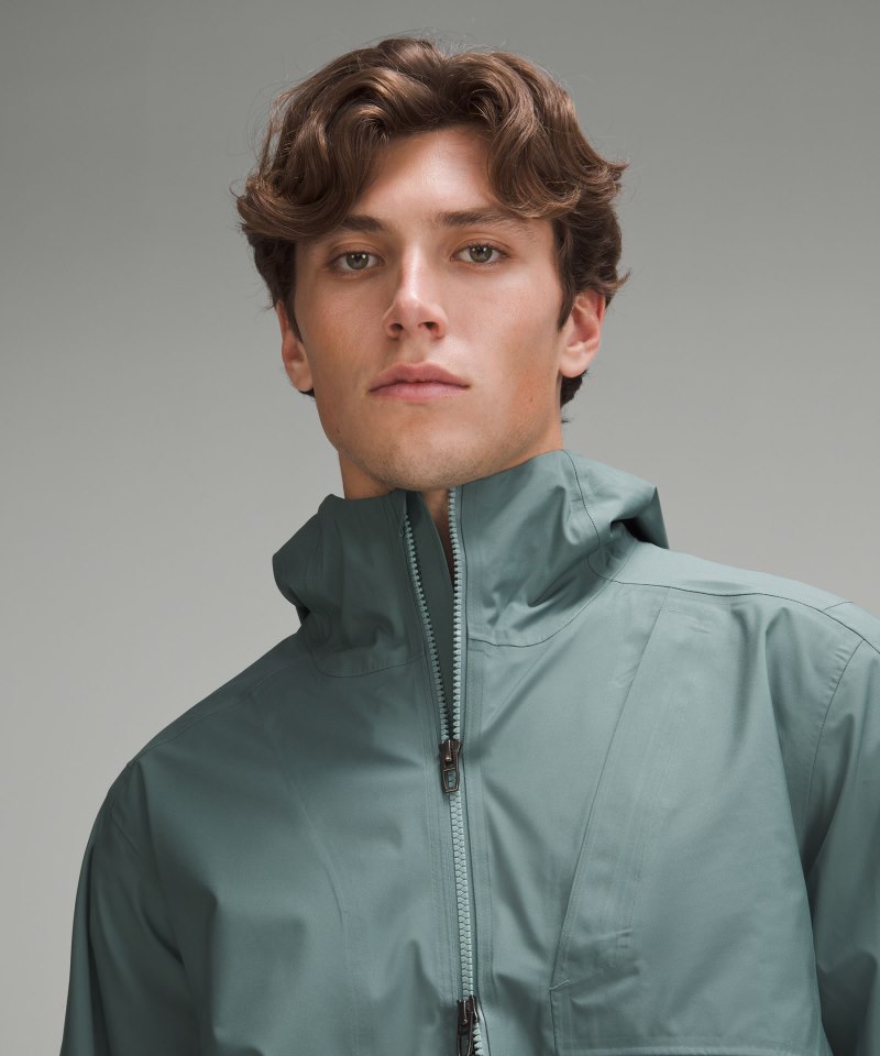 Lululemon Waterproof Full-Zip Rain Jacket Medium Forest Online Outlet Sale
