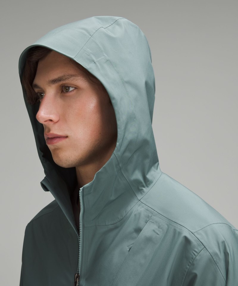 Lululemon Waterproof Full-Zip Rain Jacket Medium Forest Online Outlet Sale