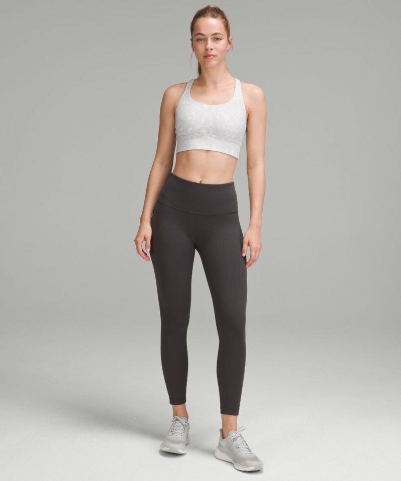 Lululemon lululemon Energy Longline Bra *Medium Support, B–D Cups Spray Leopard Grey Multi Online Outlet Sale