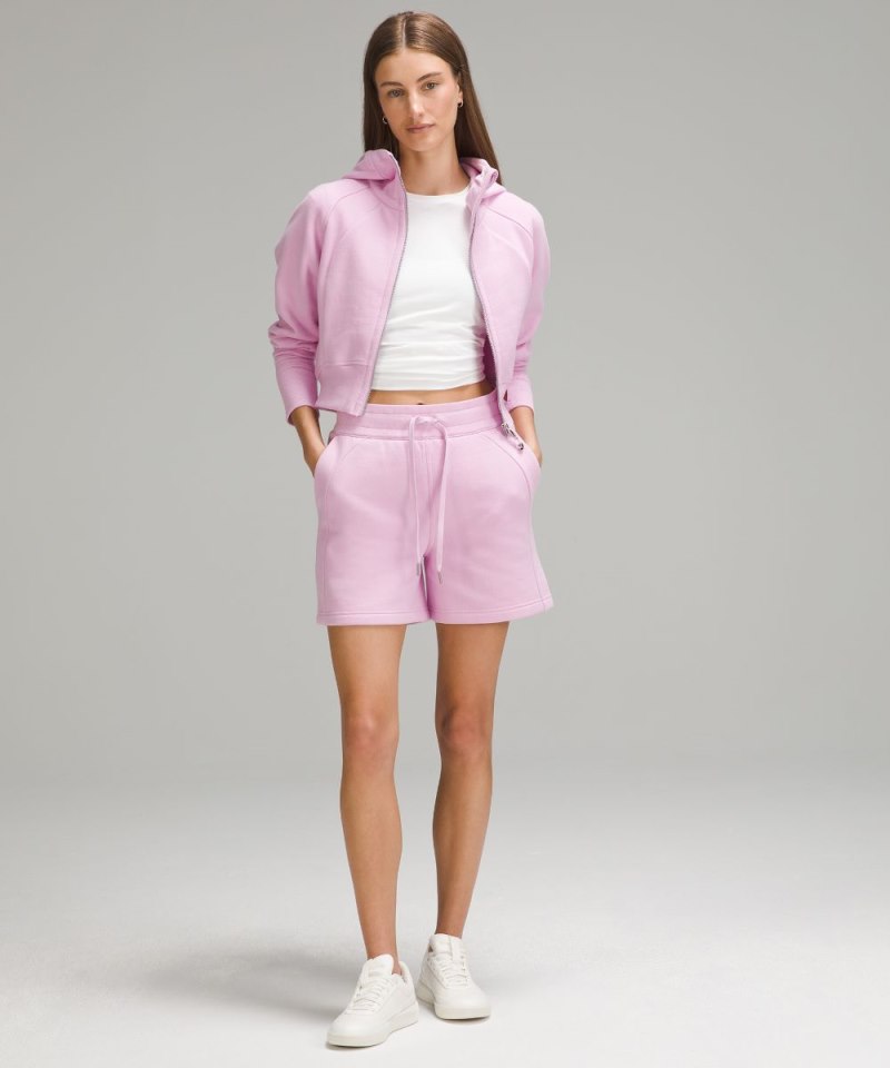 Lululemon Scuba Full-Zip Cropped Hoodie Vitapink Online Outlet Sale