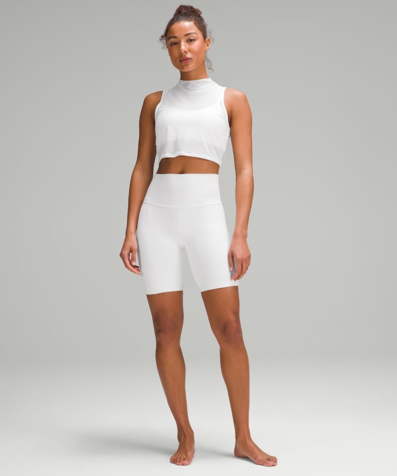 Lululemon Keyhole Mesh Tank Top White Online Outlet Sale