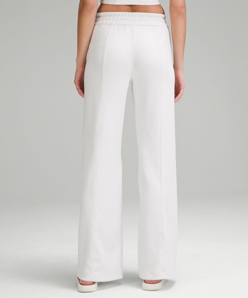 Lululemon Ribbed Softstreme Mid-Rise Pant 32" Light Vapor Online Outlet Sale
