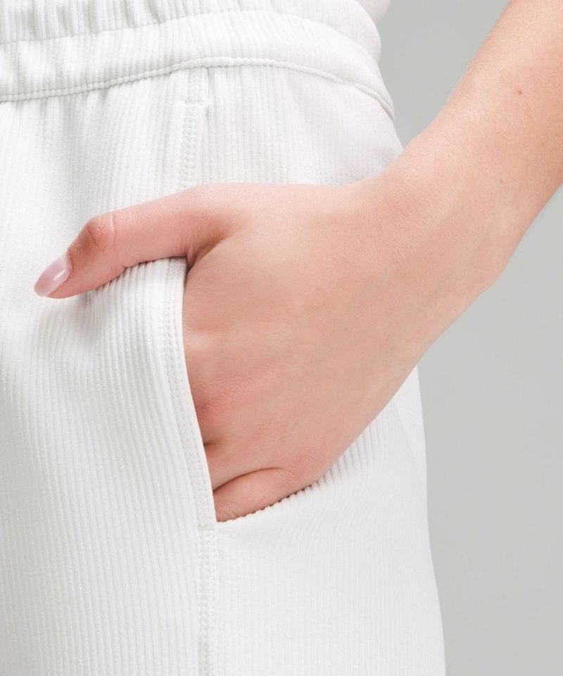 Lululemon Ribbed Softstreme Mid-Rise Pant 32" Light Vapor Online Outlet Sale