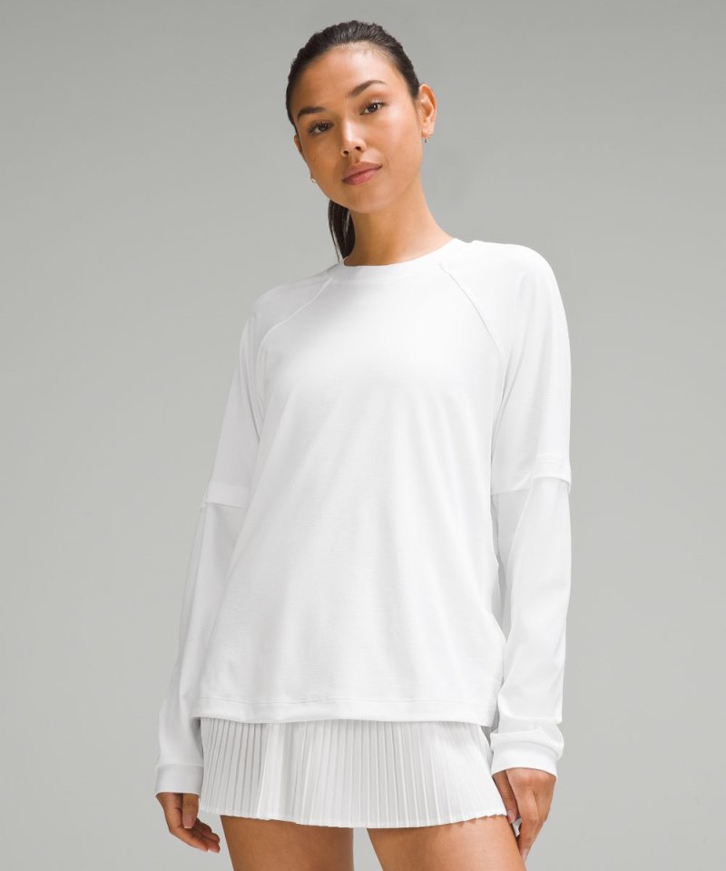 Lululemon Layered Long-Sleeve T-Shirt White Online Outlet Sale