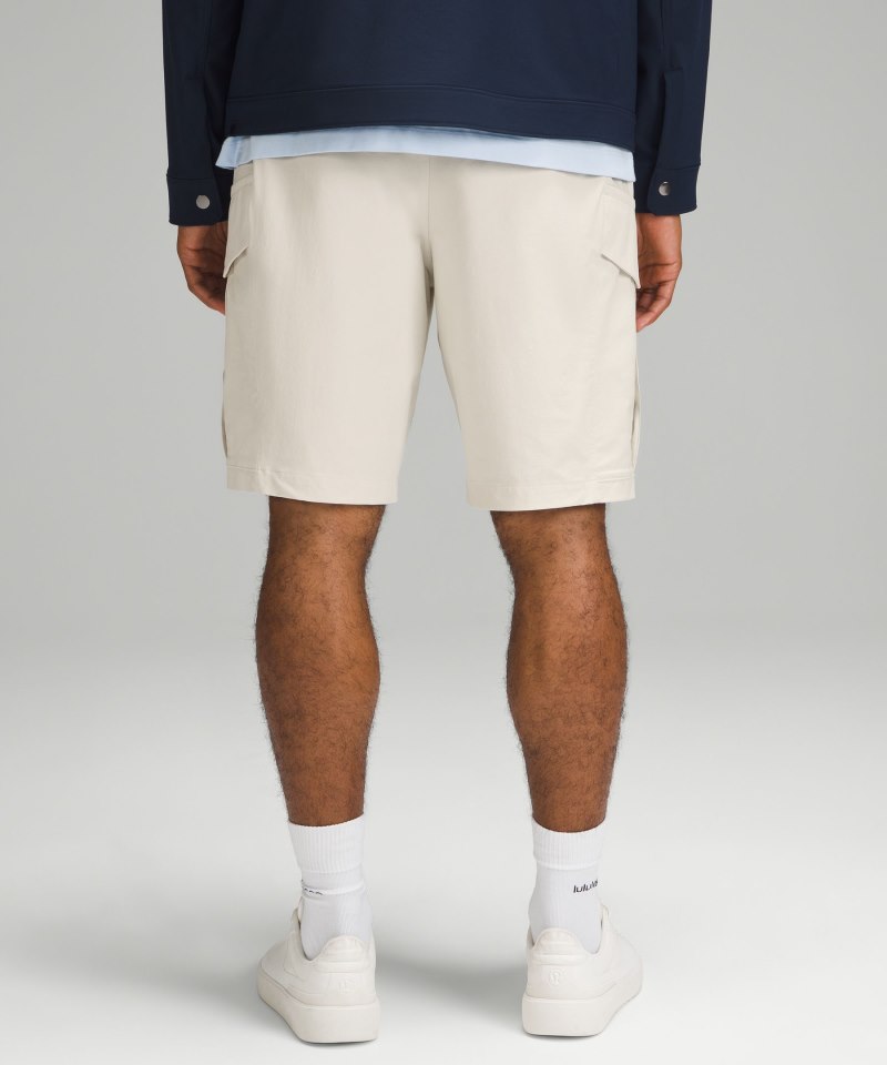 Lululemon Stretch Cotton VersaTwill Cargo Pocket Short 10" Bone Online Outlet Sale