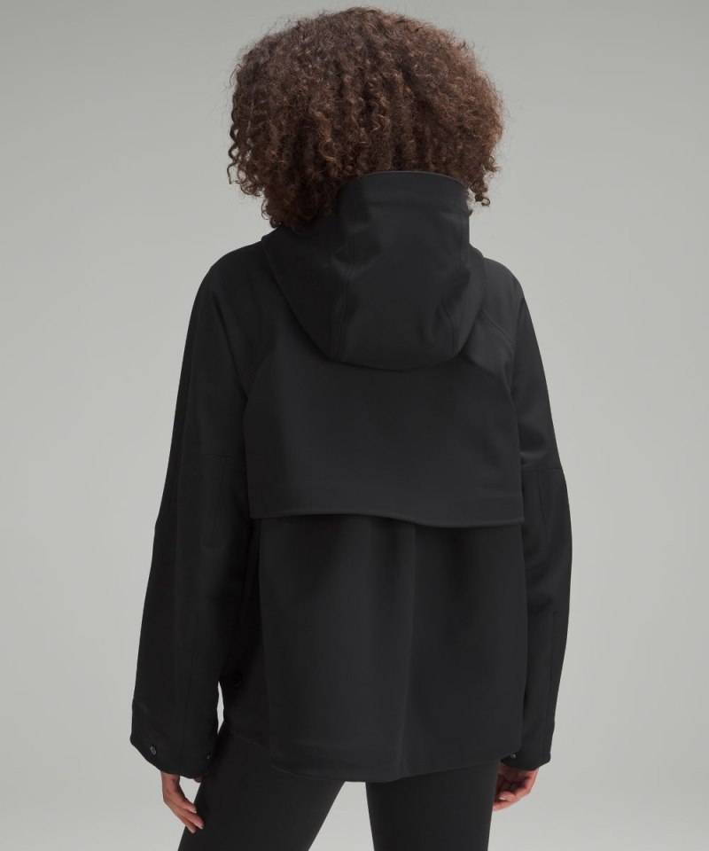 Lululemon RepelShell Cinch-Back Rain Jacket Black Online Outlet Sale